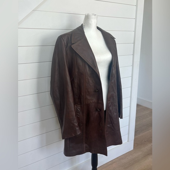 Vintage Grais Angel Skin Cabretta Leather Coat Wool Vest Liner Mens 40L Made USA - Picture 4 of 16